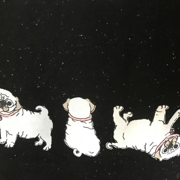 I LOVE PUGS!  Pug Dog Long Sleeve Shirt Top 🐾❤️ NWT NEW - Picture 3 of 4